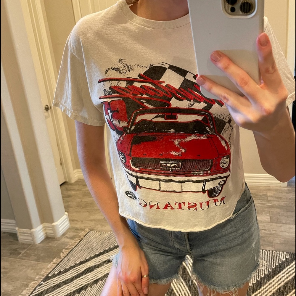 Ford Mustang cropped tee shirt